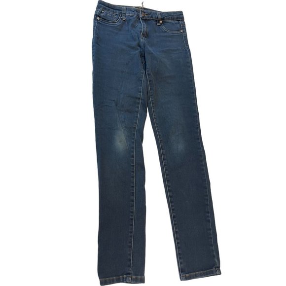 TRACTR Womens Jeans Skinny Leg Stretch Low Rise Five Design Pockets Blue Size 28 - Picture 1 of 9